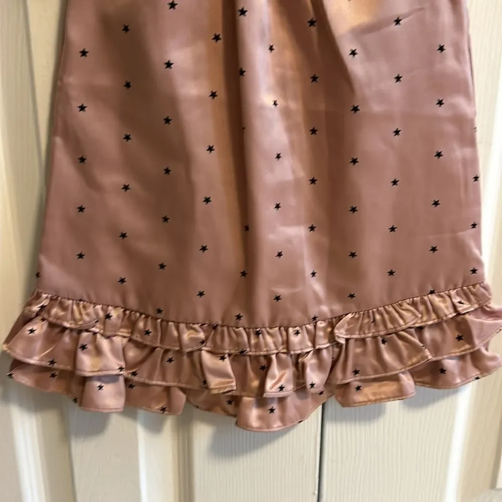 Gap Little Girls Mauve Star Print Ruffle Hem Dress NWT 12–18M